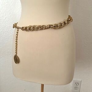 Vintage coin and chain belt